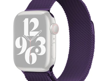 KALEBOL KLB-ML-001 Apple Watch Series 41mm   40mm   38mm Milanese Metal Watch Band - Purple Cheap