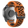 22mm dual color silicone strap for Garmin and Coros watch - Orange   Black Fashion