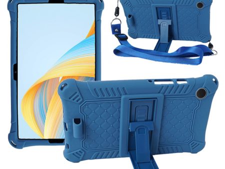 Samsung Galaxy Tab A9 Case - Tablet Cover with Shoulder Strap in Dark Blue Cheap