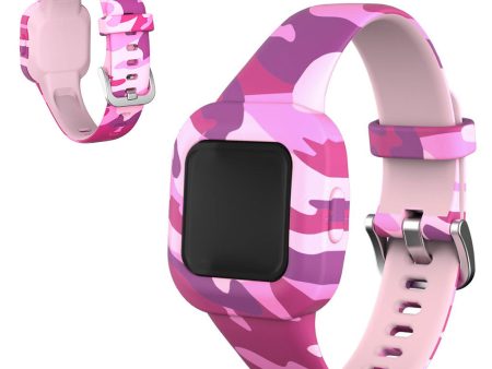 Garmin Vivofit Jr 3 pattern in silicone watch band - Camouflage Pink Online Hot Sale