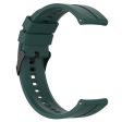 20mm Universal silicone watch strap - Black Steel Buckle   Blackish Green Online