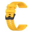 26mm breathable silicone watch strap for Garmin watch - Yellow Online