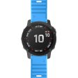 KALEBOL KLB-LWGJ-001 For Garmin Fenix 7   7 Pro 22mm Watch Band Concave Dot Silicone Strap - Sky Blue Supply