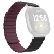 Fitbit Sense 2   Versa 4 silicone watch strap - Black   Wine Red Supply