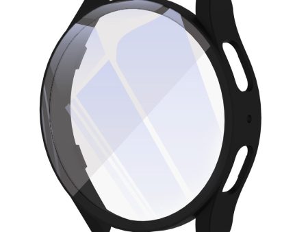 Samsung Galaxy Watch 6 (44mm) cover with tempered glass - Black Hot on Sale