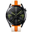 Huawei Watch 4   4 Pro   GT 4 46mm Replacement Strap 22mm Universal Silicone Watch Band - Starlight+Orange Fashion