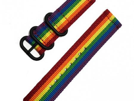 24mm nylon strap for Suunto and Fossil watch - Rainbow Sale