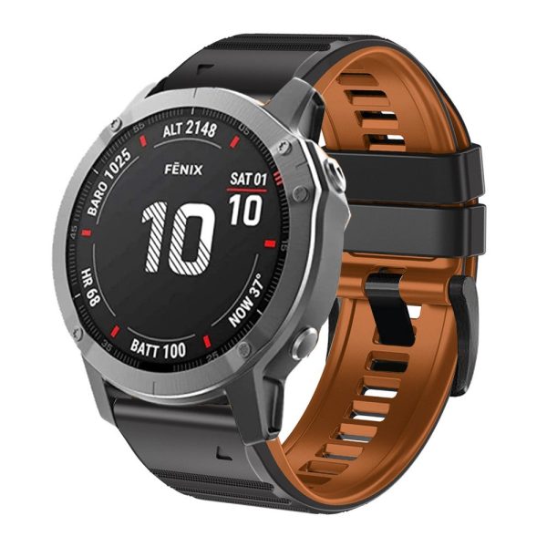 26mm Garmin and Coros watch dual silicone watch strap - Black   Brown Sale