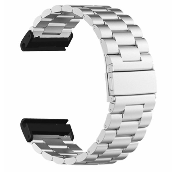 Garmin 26mm Quickfit Universal Stainless Steel Watch Band Strap with Bump Resistant Connector - Silver Cheap