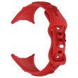 Google Pixel Watch   Pixel Watch 2 Carving Flower Pattern Watch Strap Replacement Silicone Band - Red on Sale