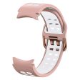 Samsung Galaxy Watch 5   4 dual color silicone watch strap - Pink   White Cheap