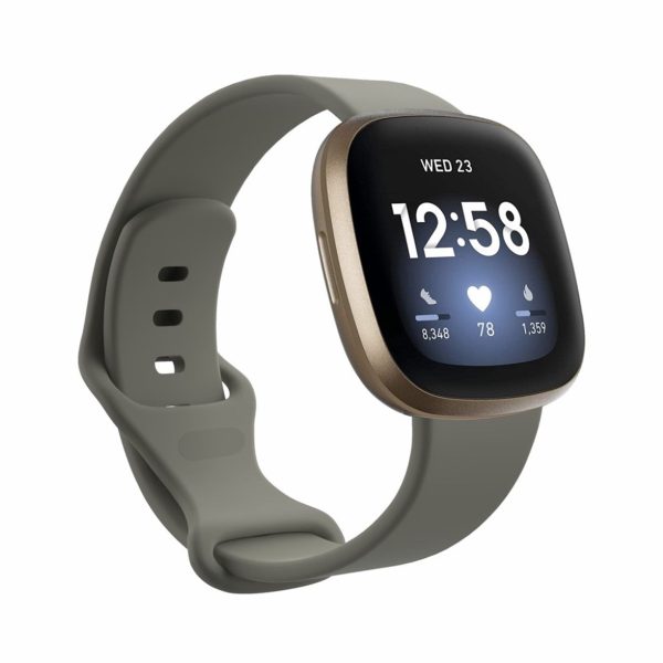 Fitbit Versa 3   Sense silicone watch band - Grey Size: S Online