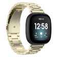 Fitbit Sense 2   Versa 4 three bead stainless steel watch strap - Gold Supply