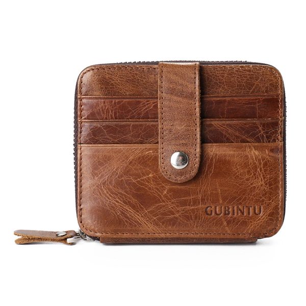 GUBINTU Universal multi-slots retro style genuine leather wallet Online now