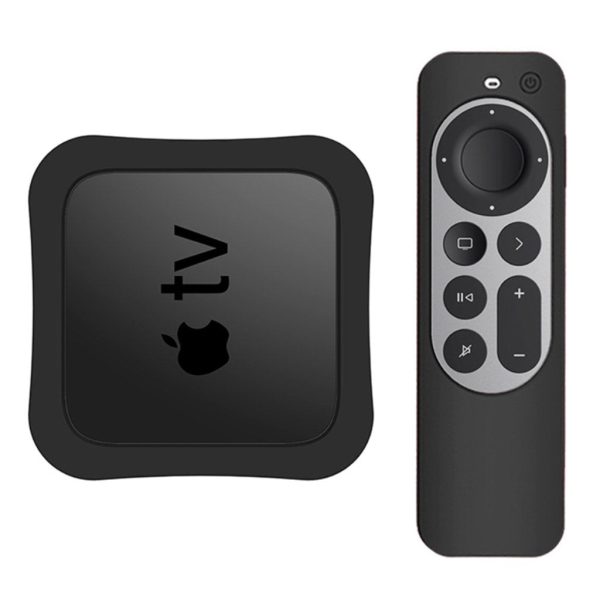 Apple TV 4K (2021) set-top box + controller silicone cover - Black Online Hot Sale