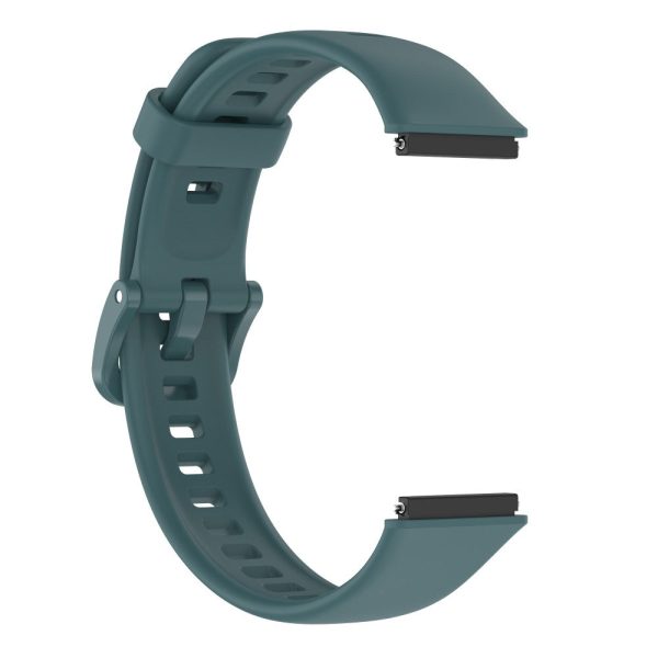 Huawei Band 7 silicone watch strap - Dark Green on Sale