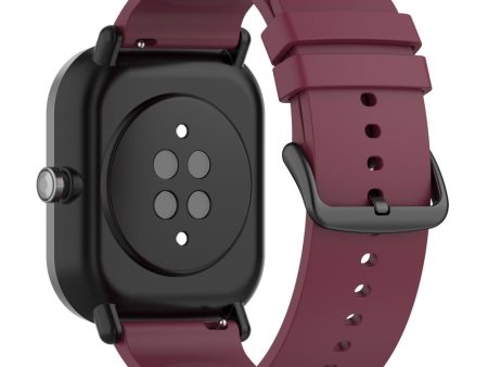 20mm Amazfit GTS 3 silicone watch strap - Wine Red For Discount