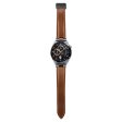 22mm Watch Strap for Samsung Galaxy Watch3 45mm   Garmin Venu 3 Stainless Steel Folding Buckle Leather Band - Black   Silver Buckle Buckle Hot on Sale