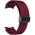 KALEBOL Samsung Galaxy Watch 20mm Silicone Watch Strap Magnetic Buckle - Wine Red For Discount