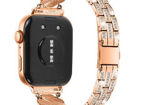 Huawei Watch Fit 3 Band Smart Watch Metal Wrist Strap with Rhinestone - Rose Gold Hot on Sale