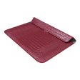 11-12   Laptop Sleeve Vegan Leather Crocodile Texture Stand Laptop Case Bag - Purplish Red Online Sale