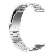 Universal three bead stainless steel watch strap - Silver For Sale