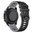 22mm Universal dual color silicone watch strap - Black   Grey For Sale