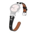 Samsung Galaxy Watch6 Genuine Cow Leather Watch Band - Black Hot on Sale