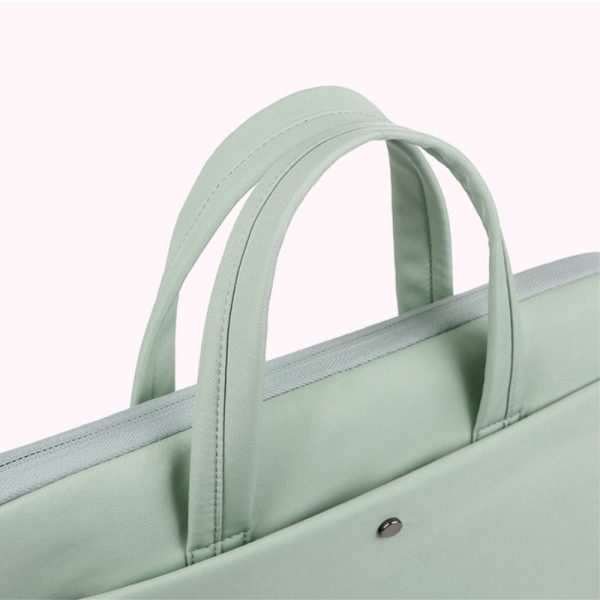 C81-13-13.3   Laptop Case Portable Notebook Bag with Plush Lining Businees Storage Bag - Green Online Hot Sale