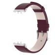 Samsung Galaxy Fit3 SM-R390 Replacement Wrist Band Adjustable Leather Watch Strap - Wine Red Hot on Sale