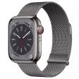 KALEBOL Apple Watch Series 49mm - 45mm - 44mm - 42mm Milanese Magnetic Watch Strap - Grey Online Sale