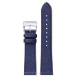 22mm Universal genuine leather watch strap - Dark Blue Hot on Sale