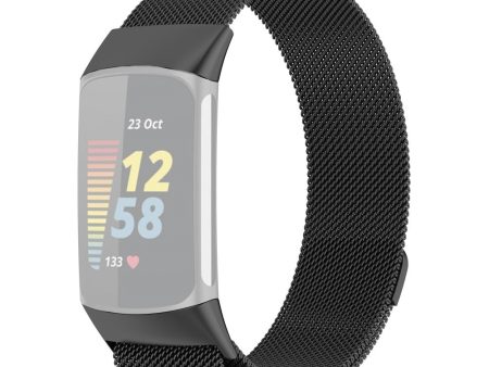 Fitbit Charge 5 JLT stainless steel watch strap - Black For Discount