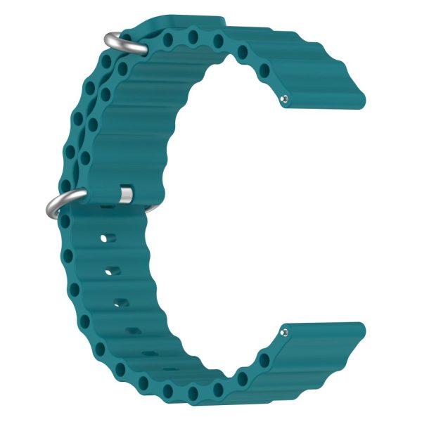 20mm Universal wave design silicone watch strap - Green Supply