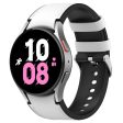 Silicone PU Leather Watch Band for Samsung Galaxy Watch - White For Cheap