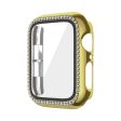 Apple Watch Series 6   5   4   SE (2022)   SE (2023)   SE 44mm Electroplating Watch Case Impact-Resistant Cover with Tempered Glass Film - Gold Cheap