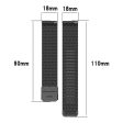 18mm Universal stainless steel watch strap with buckle - Black Fashion