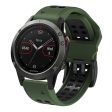 Garmin Fenix 7X dual color silicone watch strap - Army Green   Black Online now