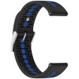 Huawei Watch 4   4 Pro   GT 4 46mm Color Holes Watch Strap 22mm Universal Silicone Band - Black+Blue Fashion