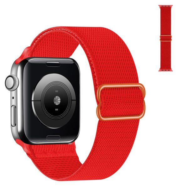 Apple Watch 40mm adjustable nylon watch strap - Red Online Sale