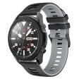 22mm Universal dual color silicone watch strap - Black   Grey For Sale