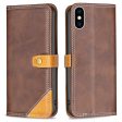 BINFEN two-color leather case for iPhone Xs Max - Coffee Cheap