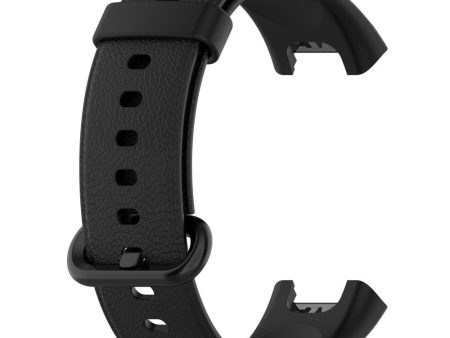 Xiaomi Redmi Watch silicone litchi watch strap - Black For Discount