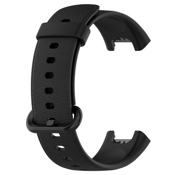 Xiaomi Redmi Watch silicone litchi watch strap - Black For Discount