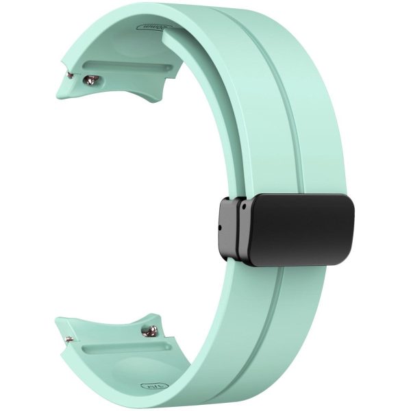 KALEBOL Samsung Galaxy Watch 20mm Silicone Watch Strap Magnetic Buckle - Light Green Online now