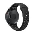 22mm Garmin Forerunner 935   Quatix 5   Fenix 5   Fenix 5 Plus   Approach S60 dual color silicone watch band - Black   Grey Hole Supply