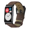 Huawei Watch Fit   Watch Fit Special Edition Strap Genuine Cow Leather Retro Watch Band - Coffee Fashion