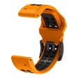 Garmin Fenix 7 dual color silicone watch strap - Orange   Black Supply