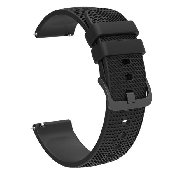 Garmin Vivomove 3   GarminMove 3 Silicone Watch Strap 20mm Plaid Pattern Sport Bands - Black Online Sale