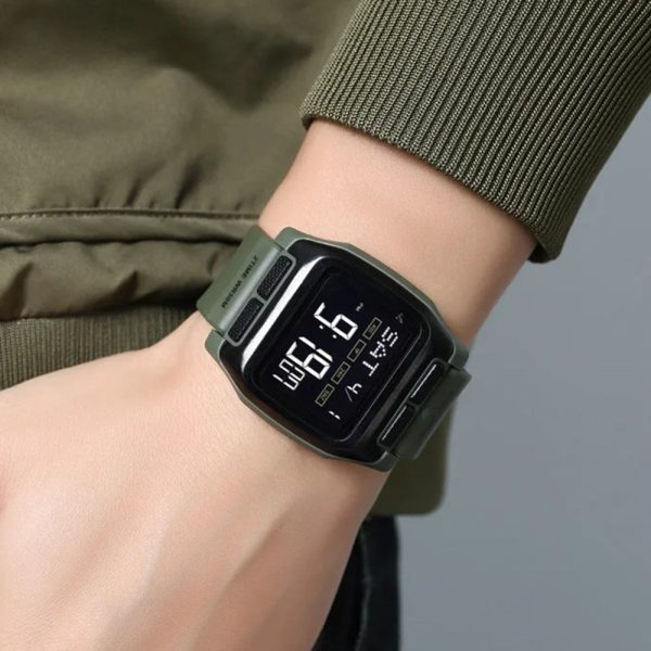 SKMEI 2193 Square Digital Watch with EL Backlight - Black+Black Dial Online Hot Sale